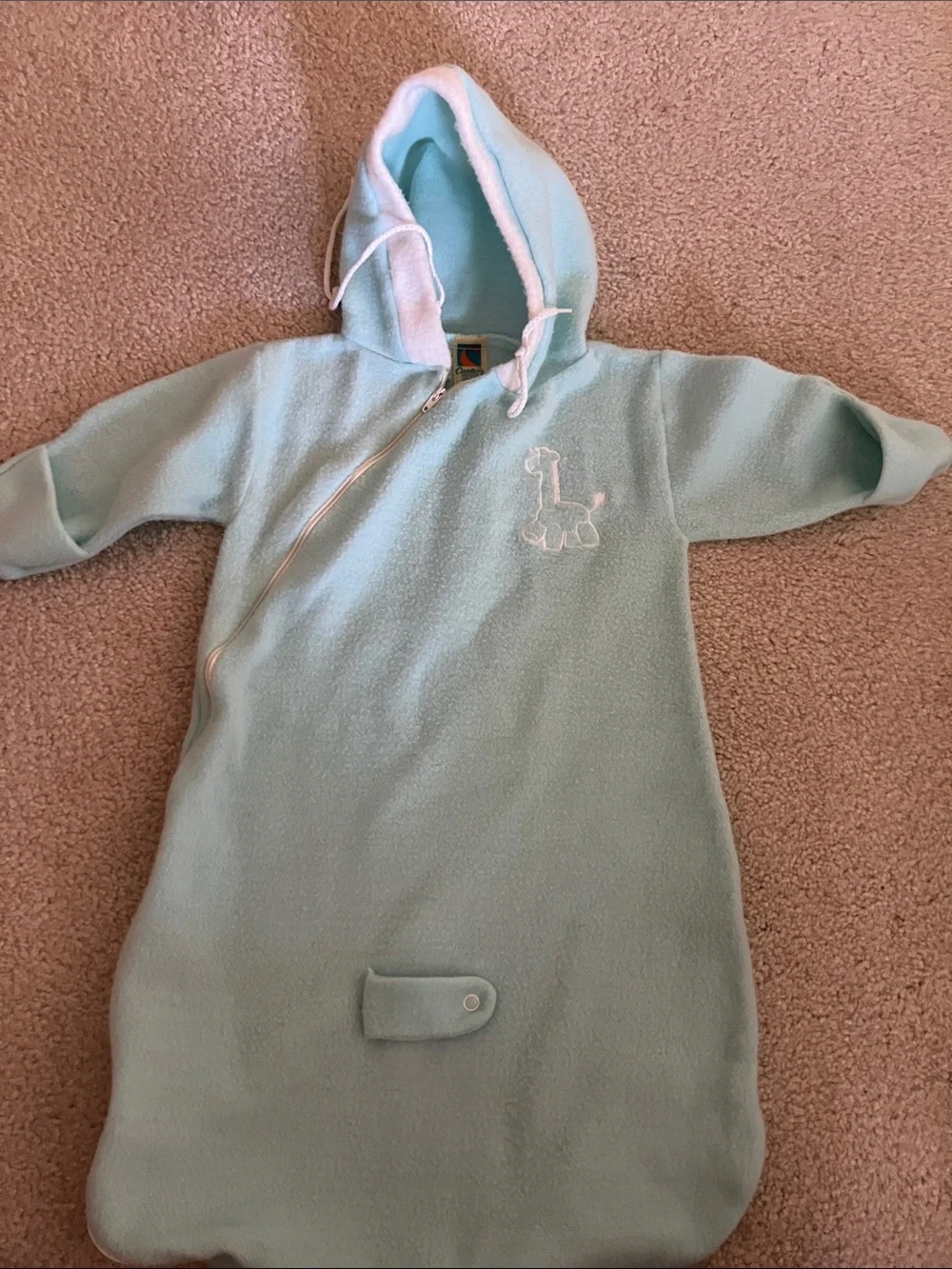 Vintage Carters Baby Fleece Bunting -EC